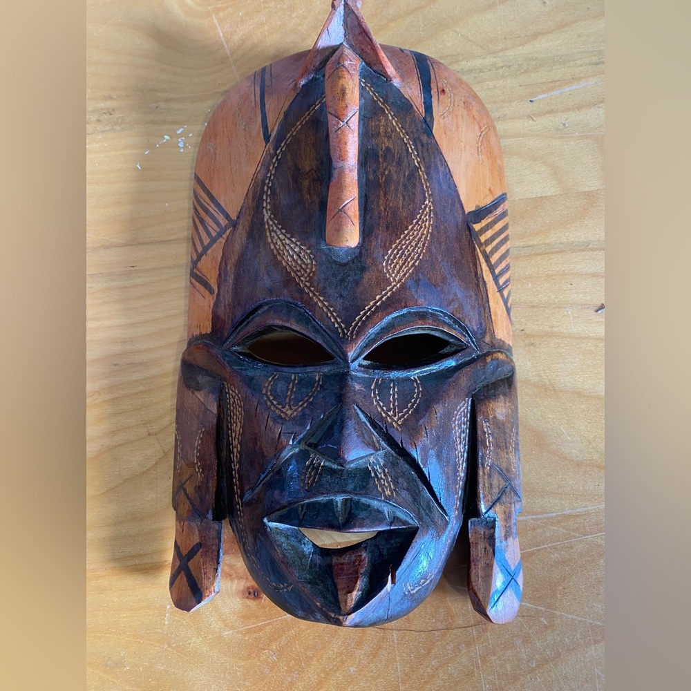 Vintage Handcrafted Wooden Tribal Mask